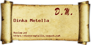 Dinka Metella névjegykártya